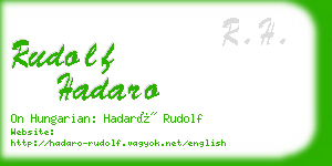 rudolf hadaro business card